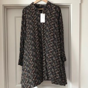 Zara long sleeve floral printed dress